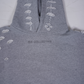 Distressed Relaxed Hoodie (Gray)