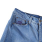 MOTO DENIM PADDED PANTS (BLUE)