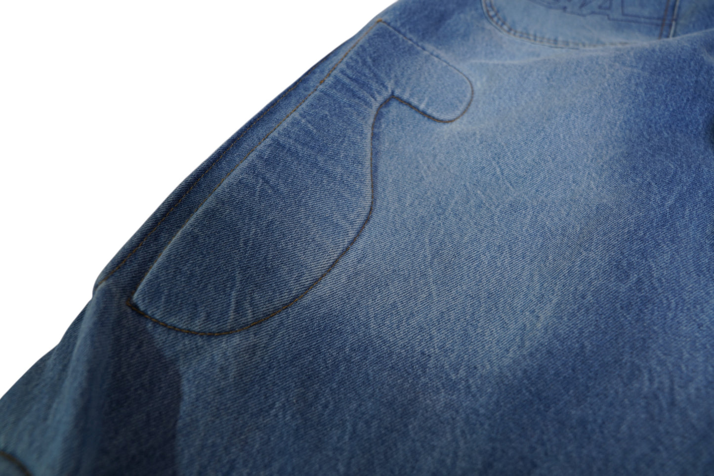MOTO DENIM PADDED PANTS (BLUE)