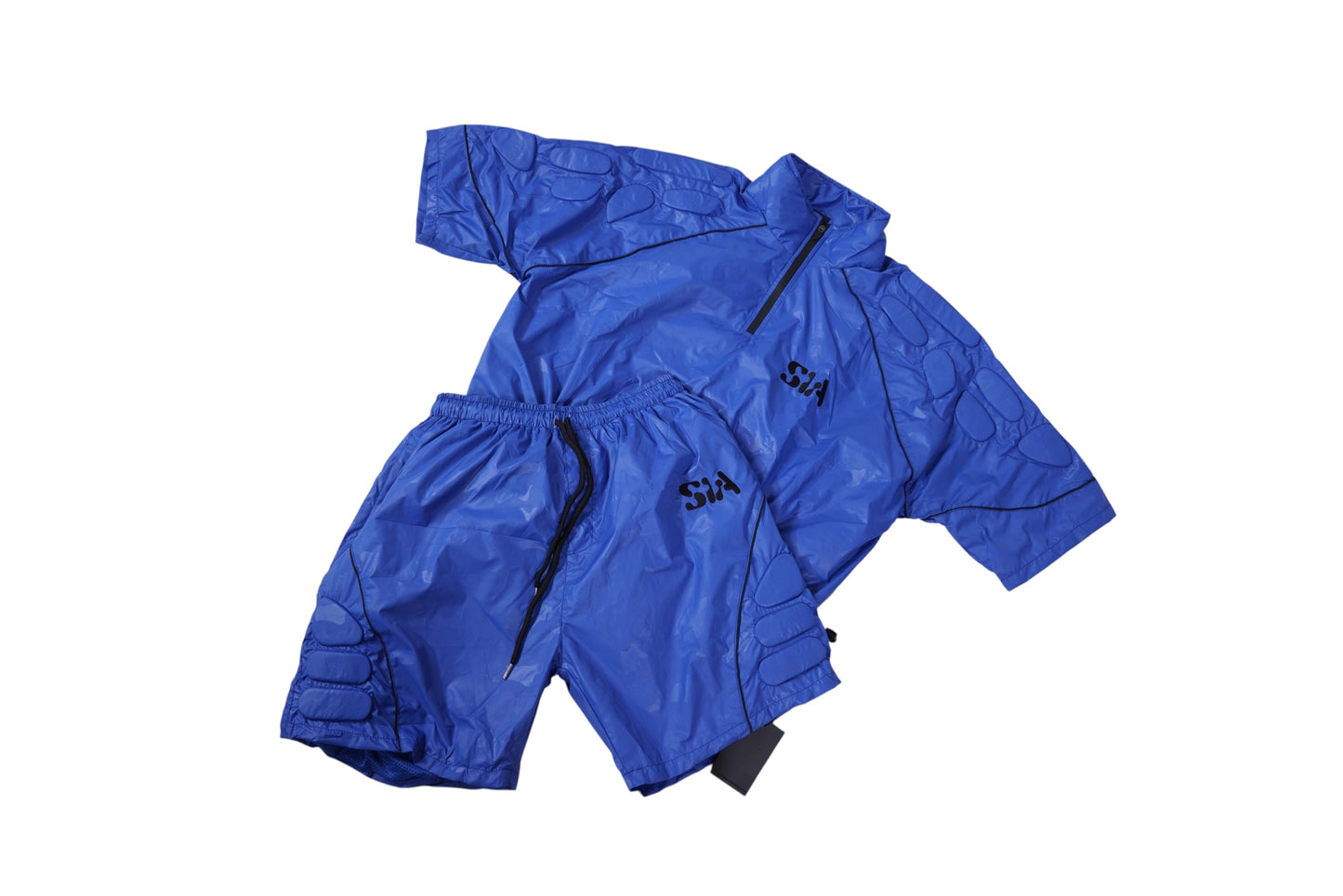 PADDED WINDBREAKER SHORTS (BLUE)