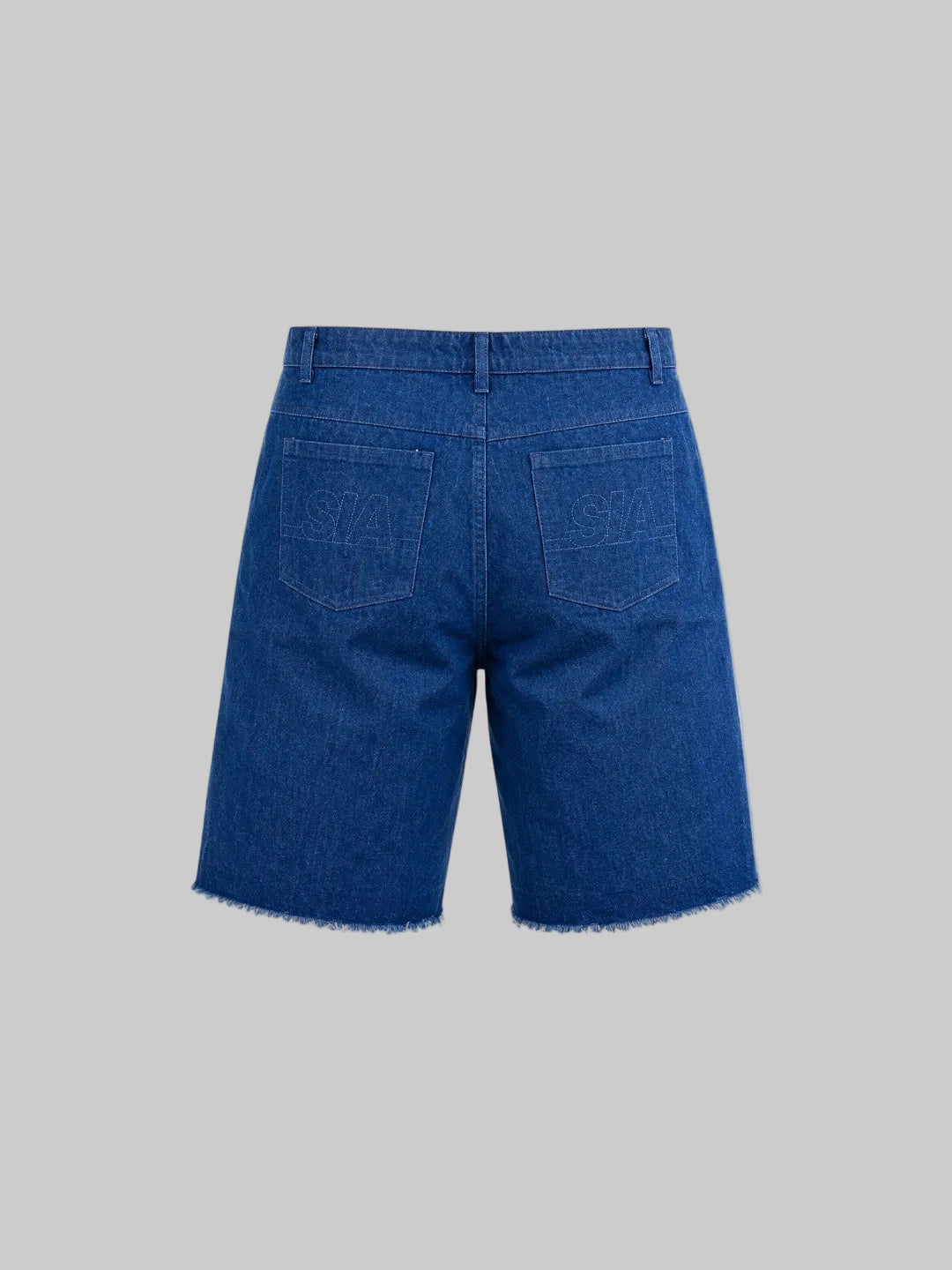 Patchwork Denim Shorts (Blue)