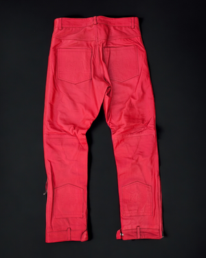 
                  
                    Load image into Gallery viewer, SIA &amp;quot;UPSIDE-DOWN&amp;quot; RED LEATHER PANTS
                  
                