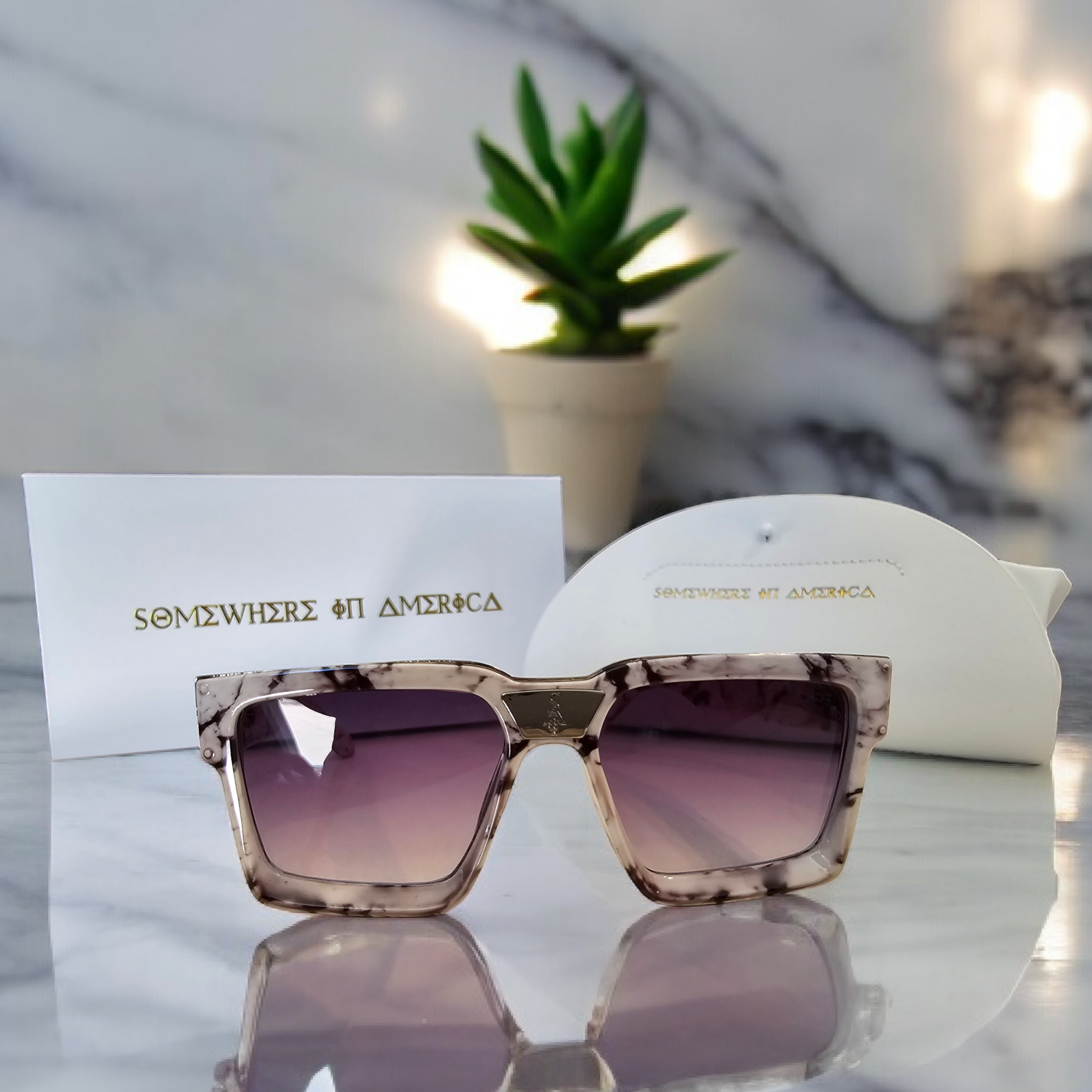 ENTREPRENEUR GLASSES (White Marble)