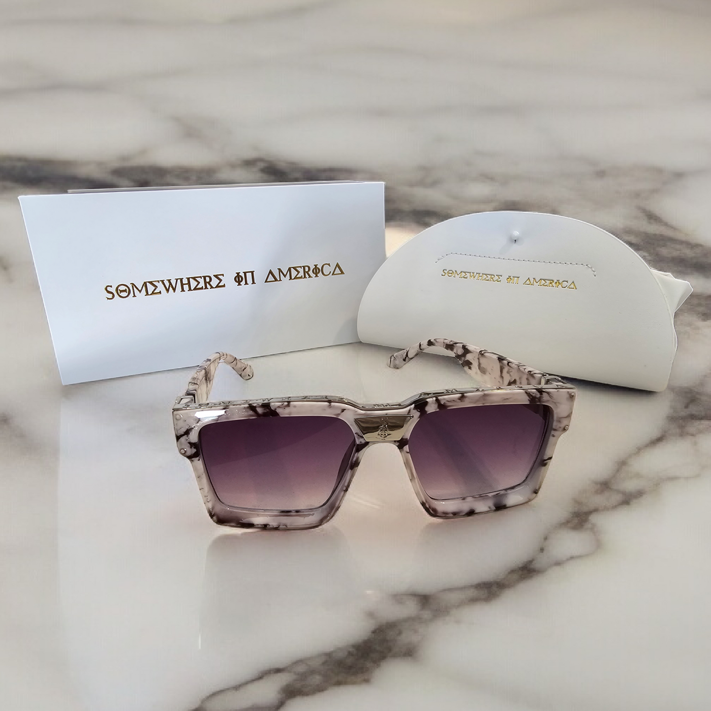 ENTREPRENEUR GLASSES (White Marble)