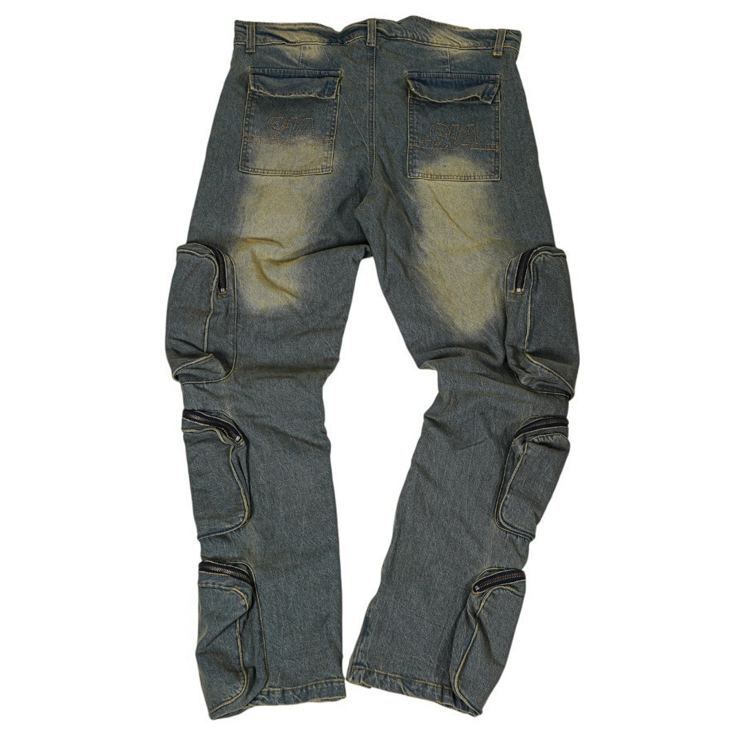 FW/24 SIA "DIRTY WASH" ULTIMATE CARGO PANTS