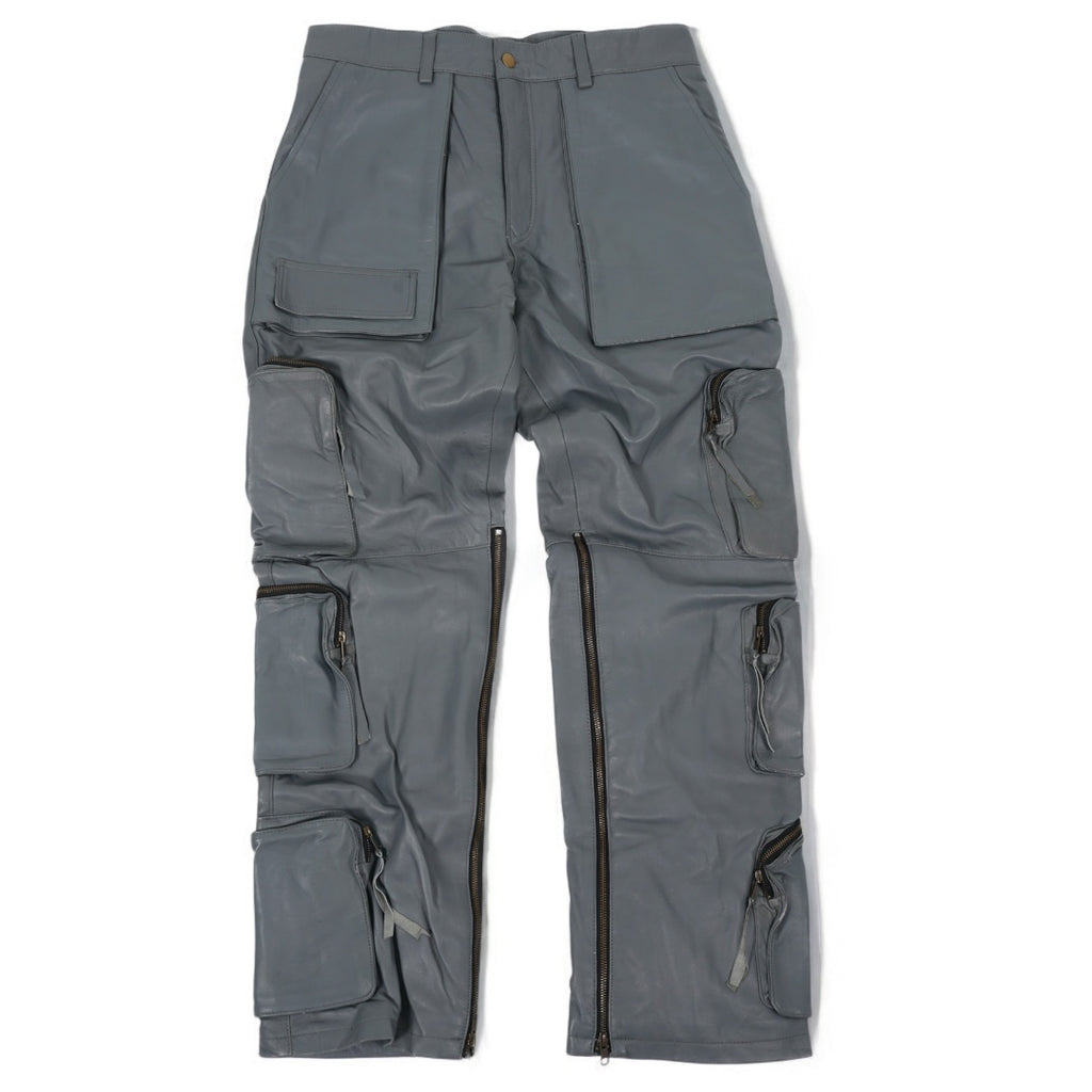 SIA "GREY" ULTIMATE LEATHER CARGO PANTS