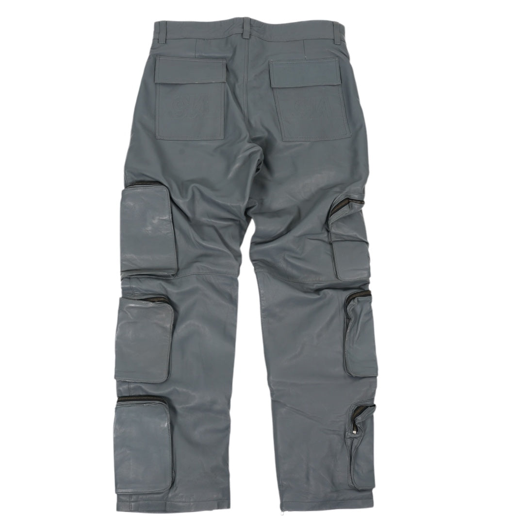 SIA "GREY" ULTIMATE LEATHER CARGO PANTS