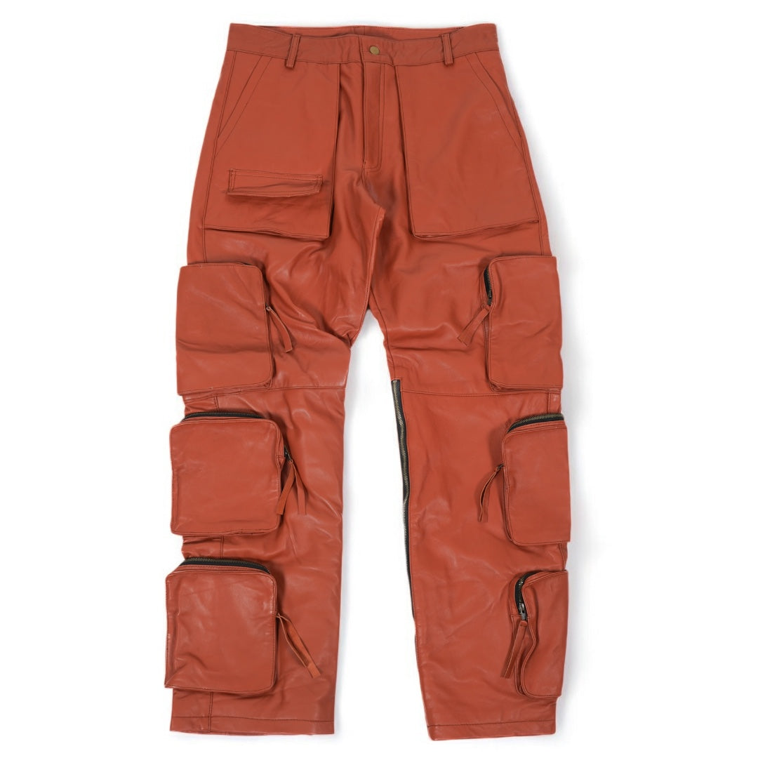 SIA "RUST" ULTIMATE LEATHER CARGO PANTS