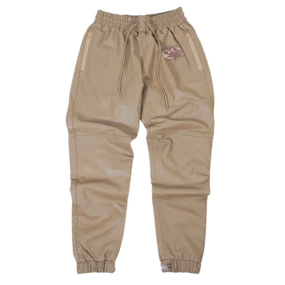 SIA "KHAKI" LEATHER JOGGERS