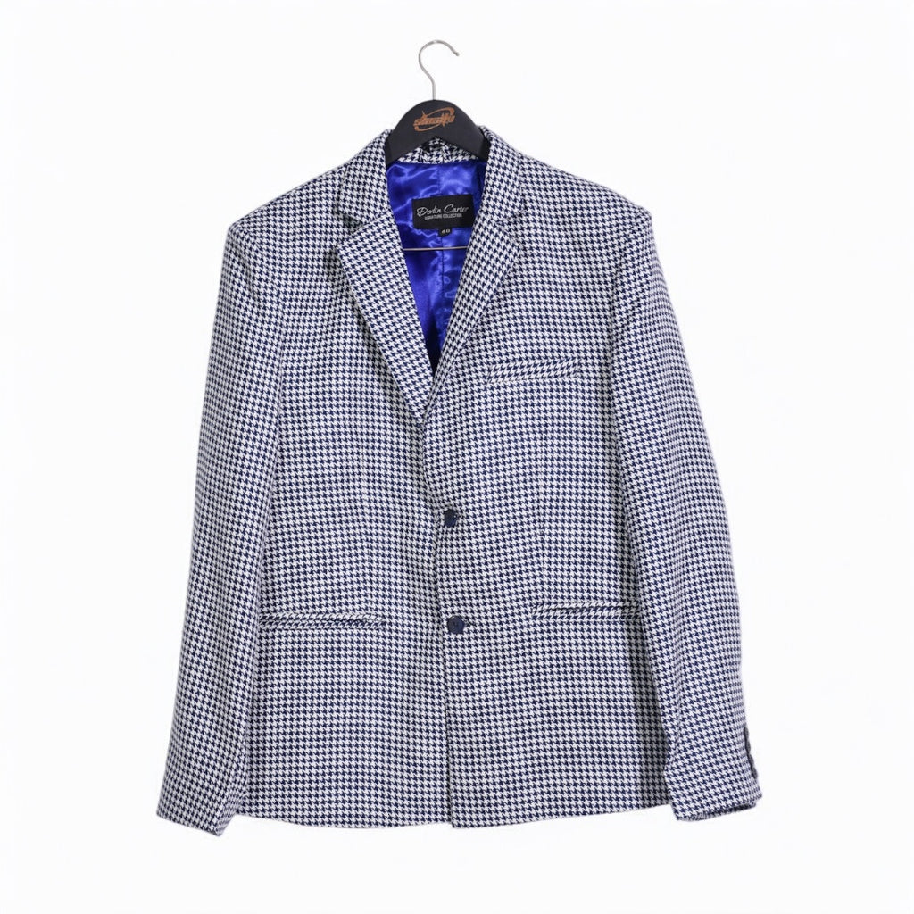 SIA "NAVY" HOUNDS TOOTH BLAZER