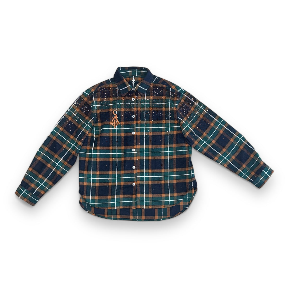 SIA HER “AMBER HARVEST” RHINESTONE PLAID FLANNEL (Labor Day ‘26)