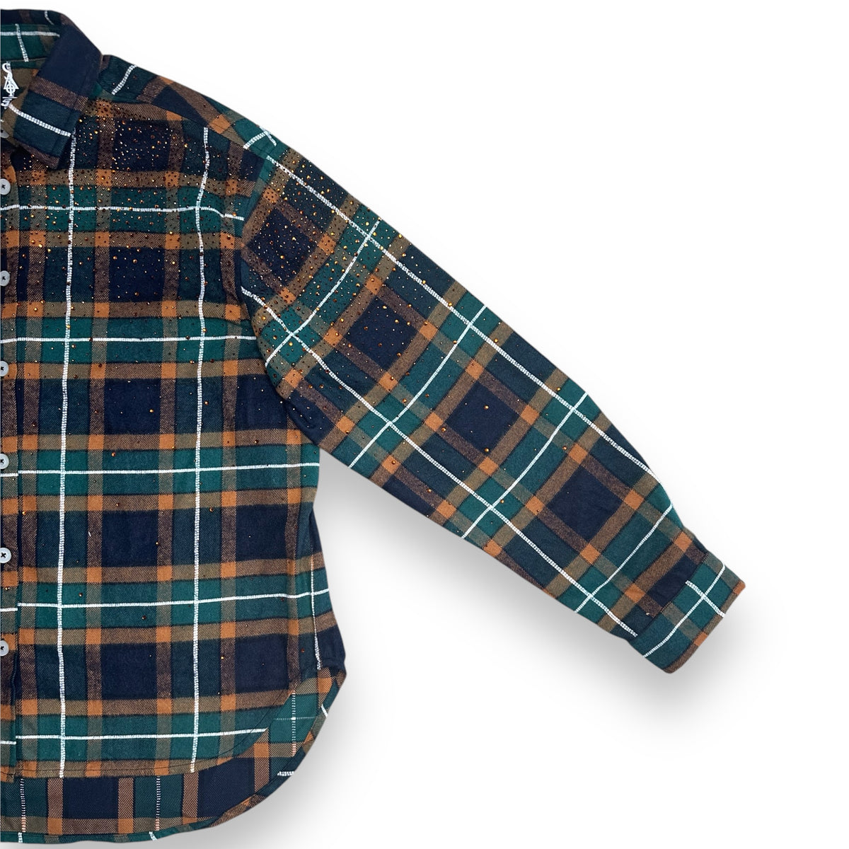 SIA HER “AMBER HARVEST” RHINESTONE PLAID FLANNEL (Labor Day ‘26)