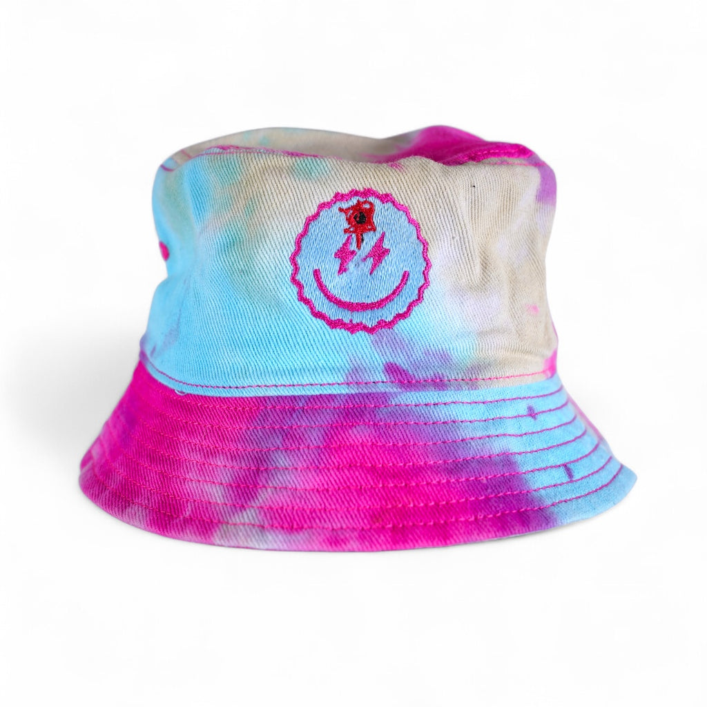SIA "AMW" PINK TIE DYE BUCKET HAT