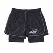 SIA-FIT “BLACK/REFLECTIVE MESH WORKOUT SHORTS