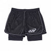SIA-FIT “BLACK/REFLECTIVE MESH WORKOUT SHORTS