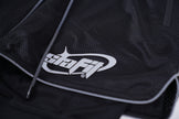 SIA-FIT “BLACK/REFLECTIVE MESH WORKOUT SHORTS