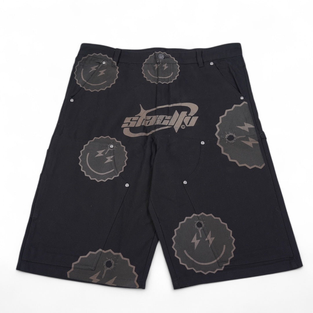 SIA LABS CUSTOM MADE “BLACK” Y2K AMH CARPENTER SHORTS