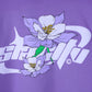 "AQUILEGIA CAERULEA" PUFF PRINT FLOWER HOODIE (BACK2SCHOOL)