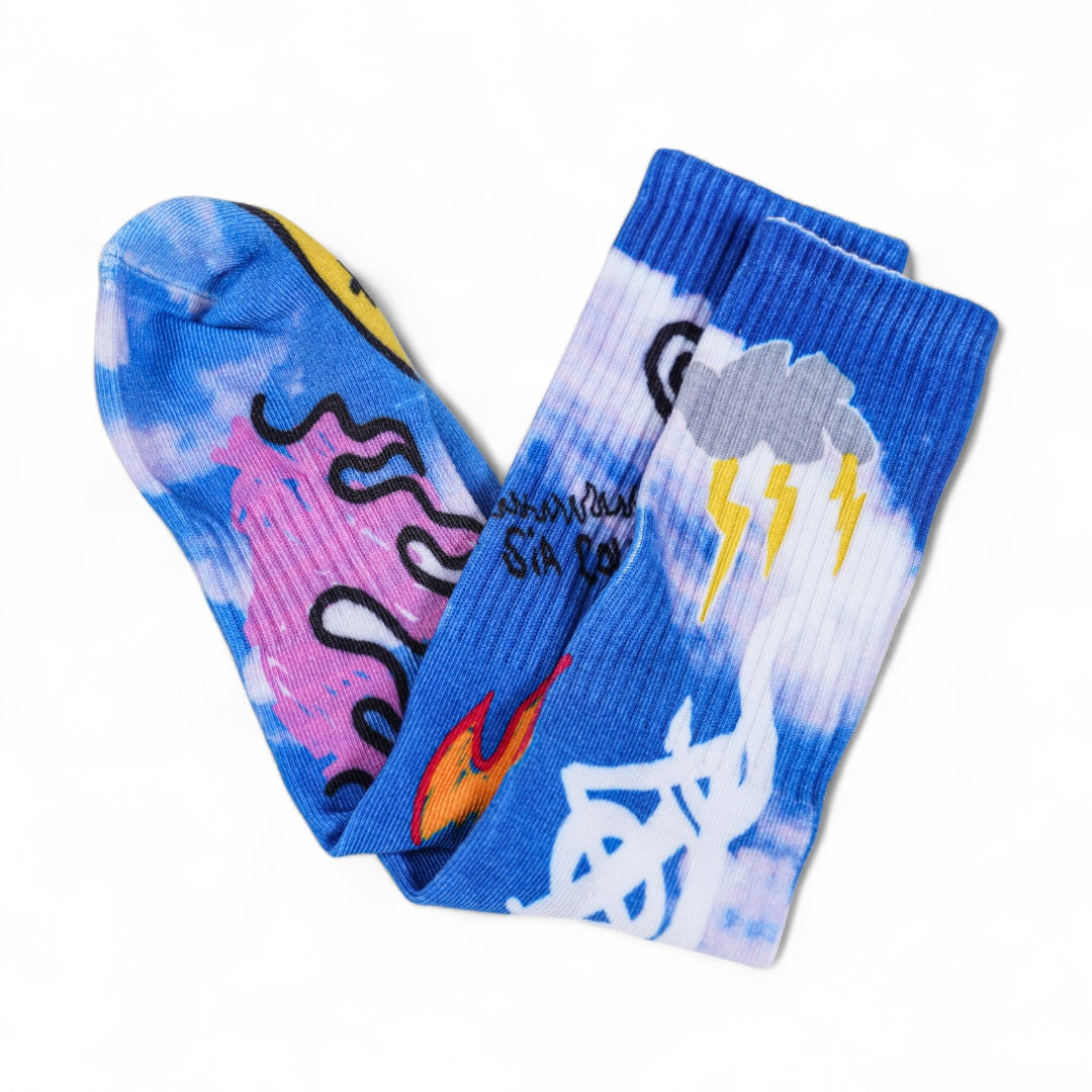 SIA "CLOUDS " SKY BLUE SOCKS