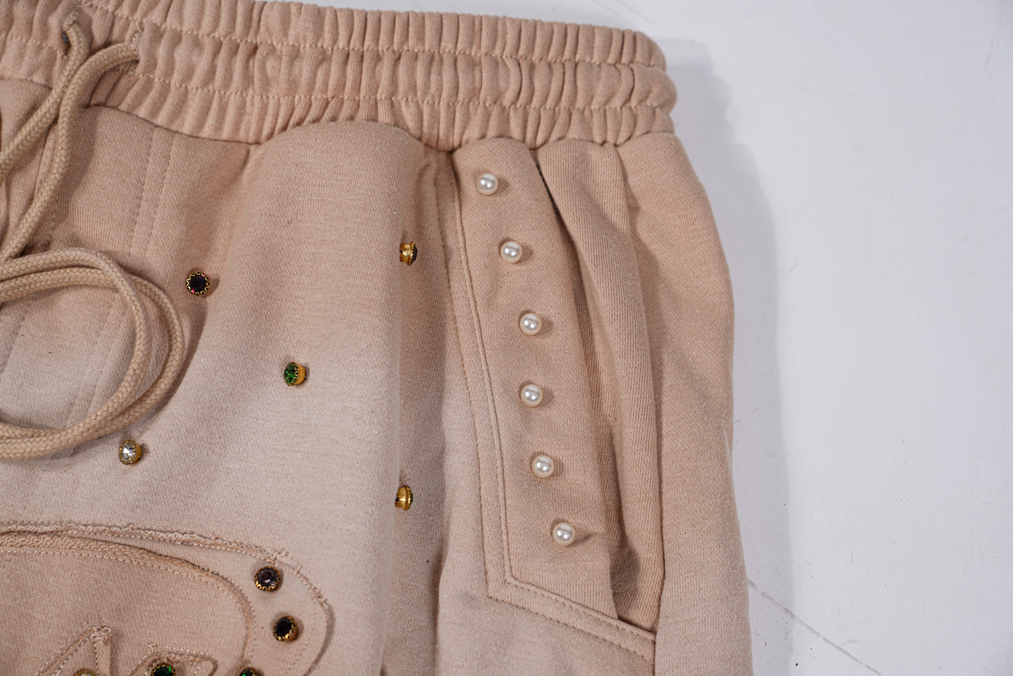 STAR-STUDDED SHORTS (TAN)