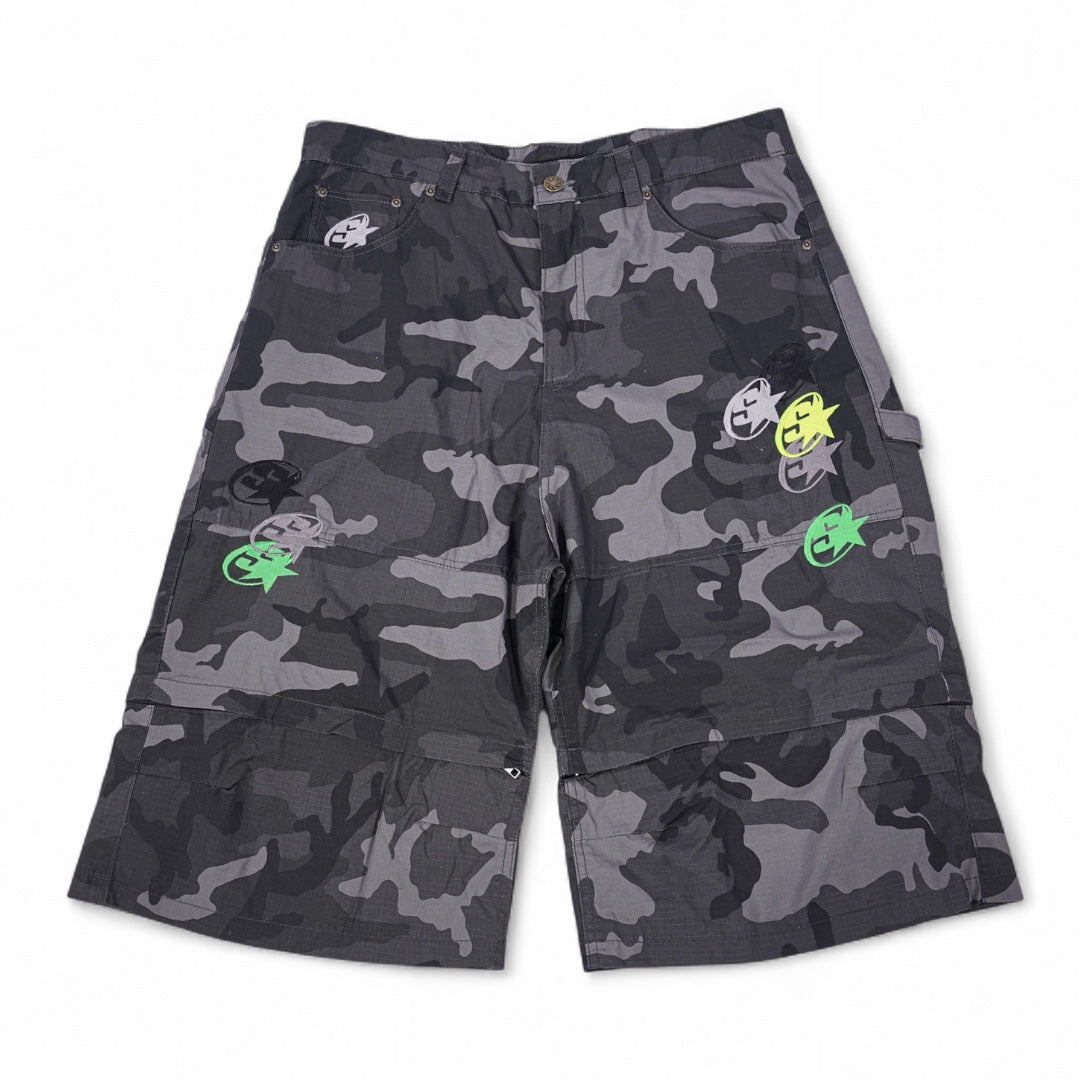SIA “BLACK CAMO” RIPSTOP CONVERTIBLE SHORTS