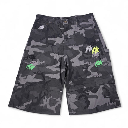 SIA “BLACK CAMO” RIPSTOP CONVERTIBLE SHORTS