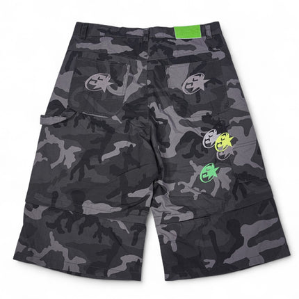 SIA “BLACK CAMO” RIPSTOP CONVERTIBLE SHORTS