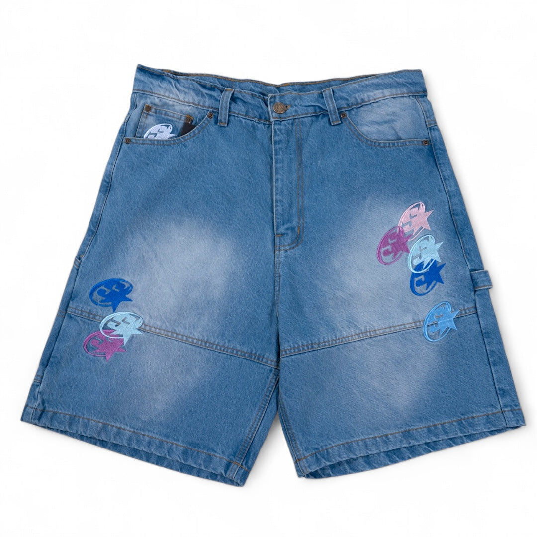 Y2K CARPENTER SHORTS (BLUE)