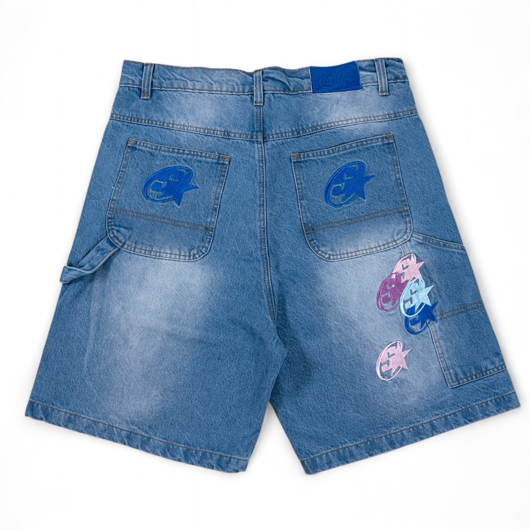 Y2K CARPENTER SHORTS (BLUE)