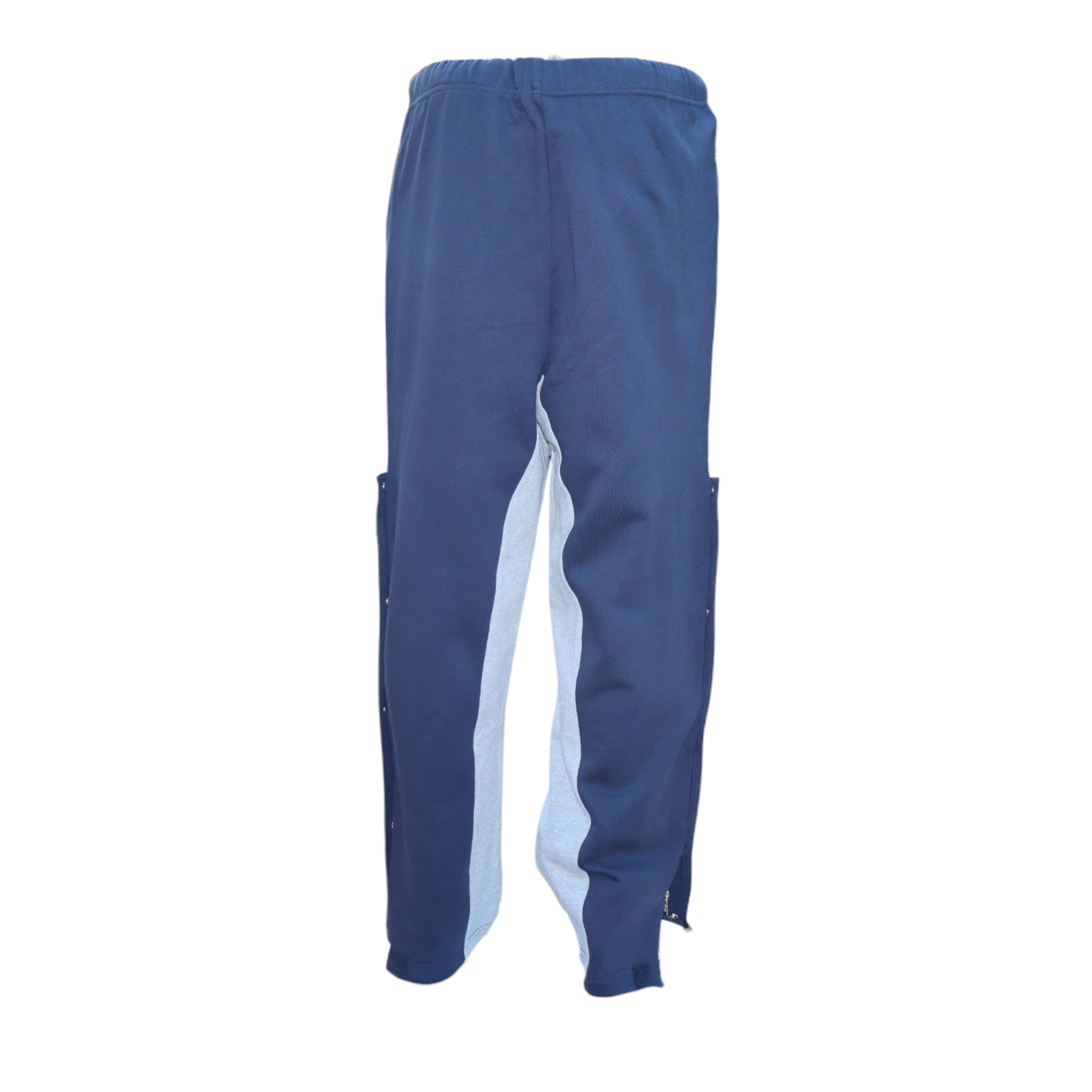 FW/24 SIA "BLUE/GREY" Y2K SNAP SIDE ZIPPER WARM UP PANTS