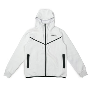 
                  
                    Load image into Gallery viewer, SIA TECH FLEECE &amp;quot;WHITE&amp;quot; HOODED ZIP-UP
                  
                