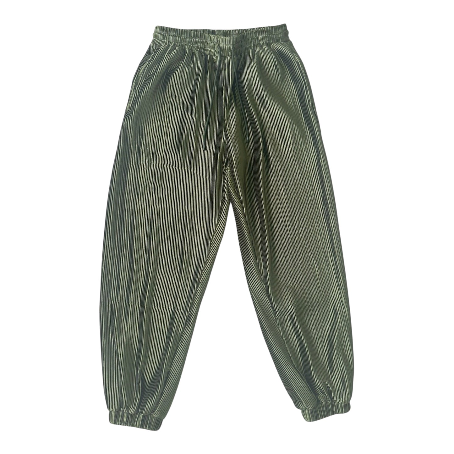 SIA HER RELAXED PLISSE DRAWSTRING PANTS (OLIVE)