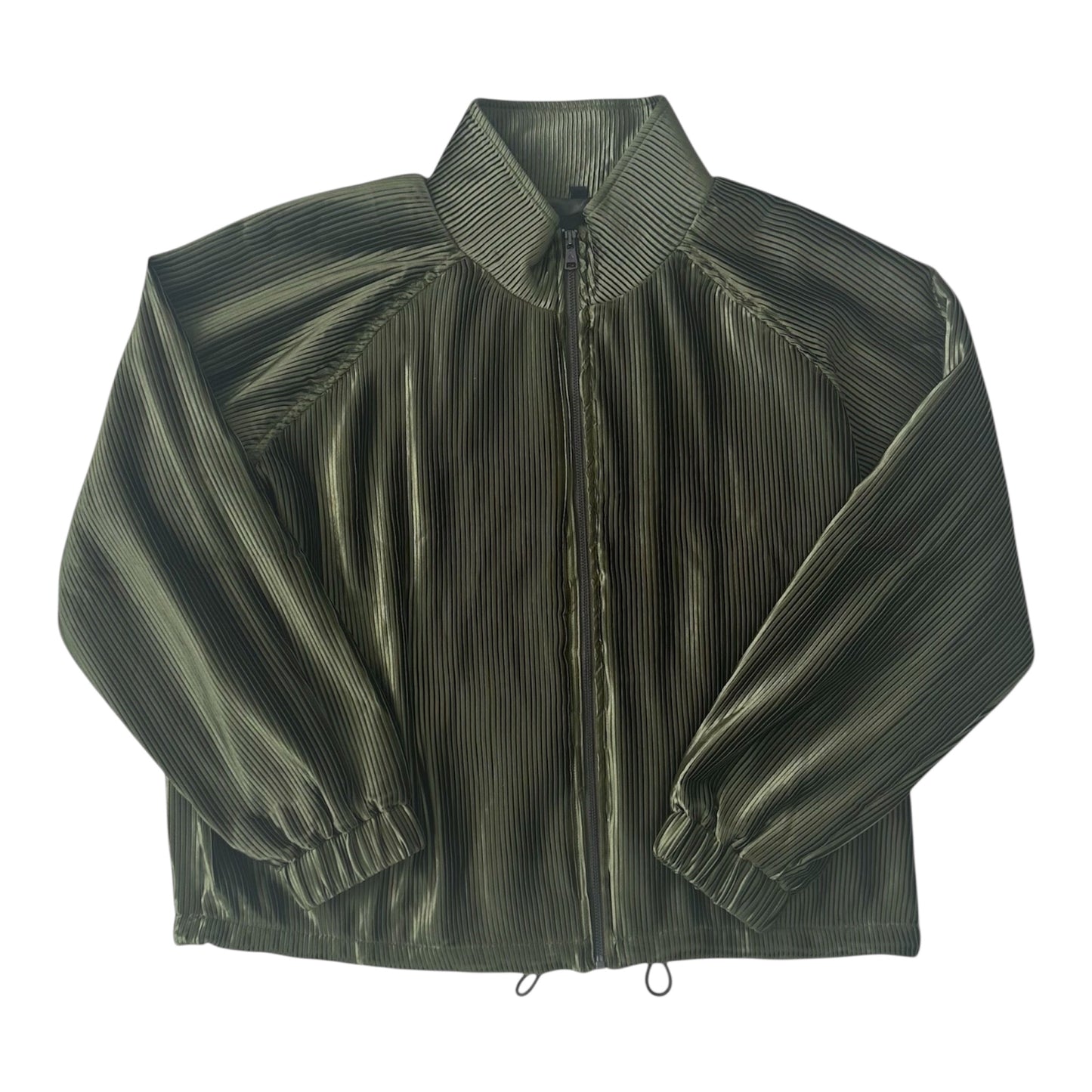 SIA HER RELAXED PLISSE JACKET (OLIVE)