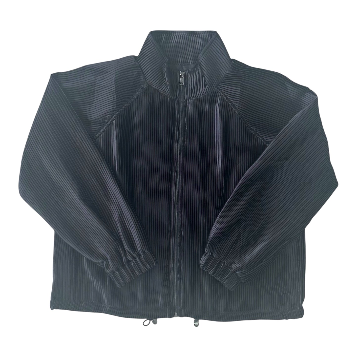 SIA HER RELAXED PLISSE JACKET (BLACK)