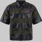 Leather Drop Shoulder Camo Polo (Purple)