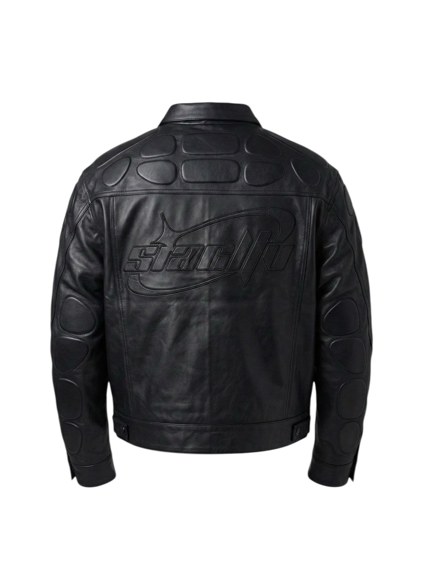 LEATHER MOTO JACKET (BLACK)