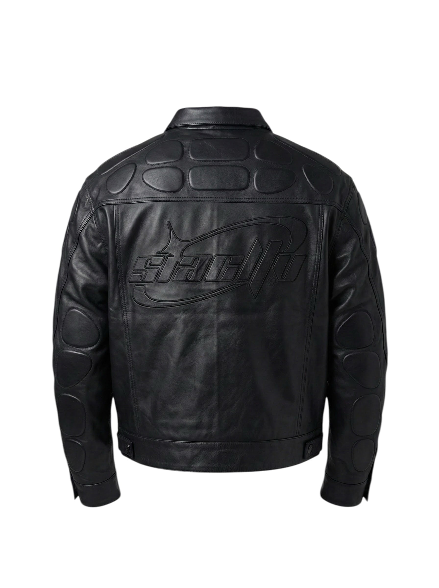 LEATHER MOTO JACKET (BLACK)