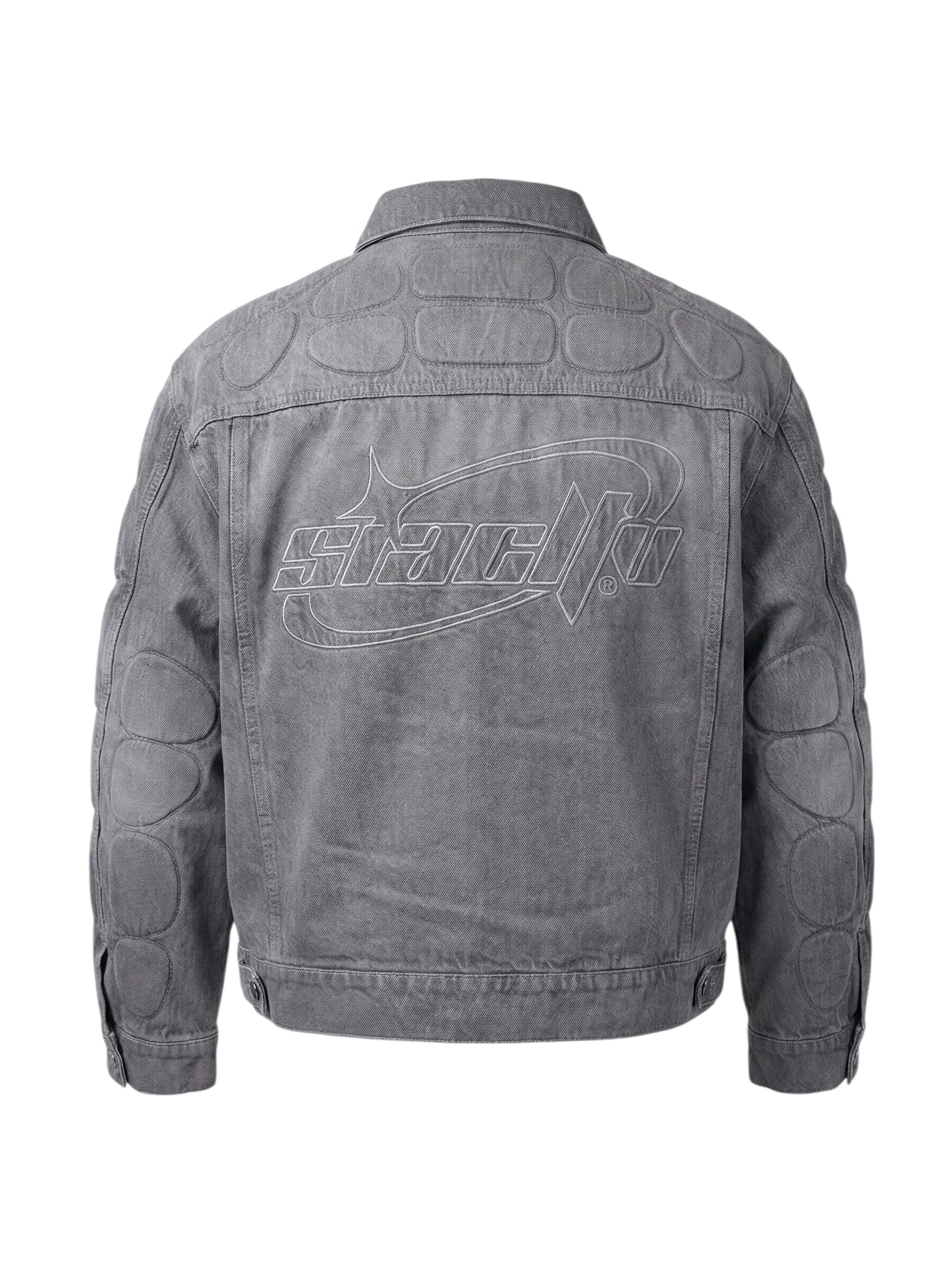 MOTO DENIM JACKET (Grey)