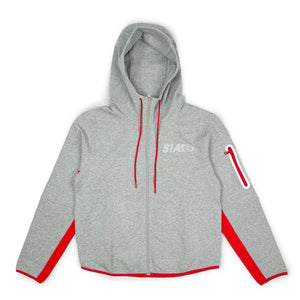 
                  
                    Load image into Gallery viewer, SIA TECH FLEECE &amp;quot;GREY/RED&amp;quot; HOODED ZIP-UP
                  
                