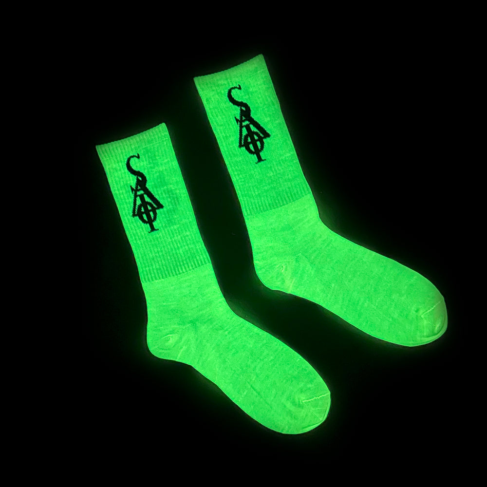 
                  
                    Load image into Gallery viewer, SIA ICE CREAM GLOW IN THE DARK SOCKS
                  
                