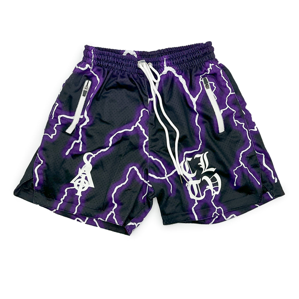
                  
                    Load image into Gallery viewer, SIA &amp;quot;PURPLE LIGHTNING&amp;quot; Mesh Shorts
                  
                