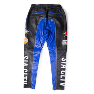 
                  
                    Load image into Gallery viewer, SIA &amp;quot;BLACK AND BLUE&amp;quot; 112 MOTO PANTS
                  
                