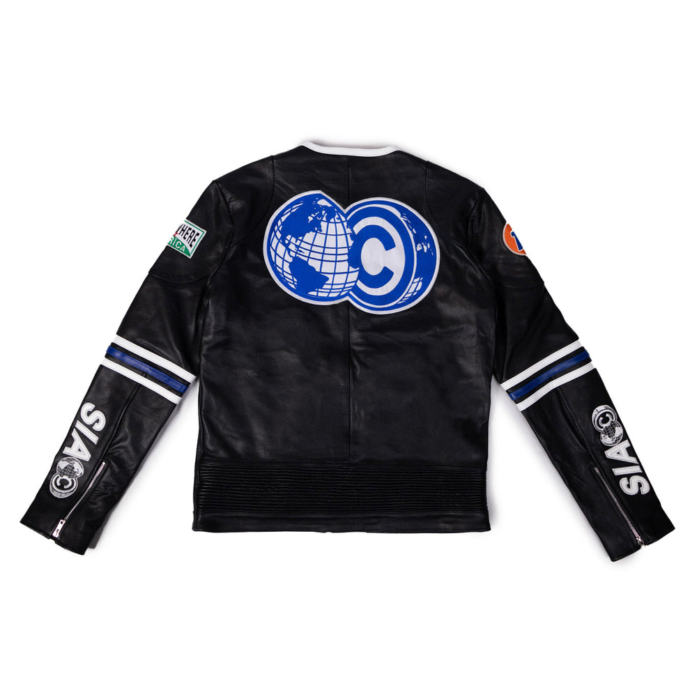 
                  
                    Load image into Gallery viewer, SIA &amp;quot;BLACK AND BLUE&amp;quot; 112 MOTO JACKET
                  
                