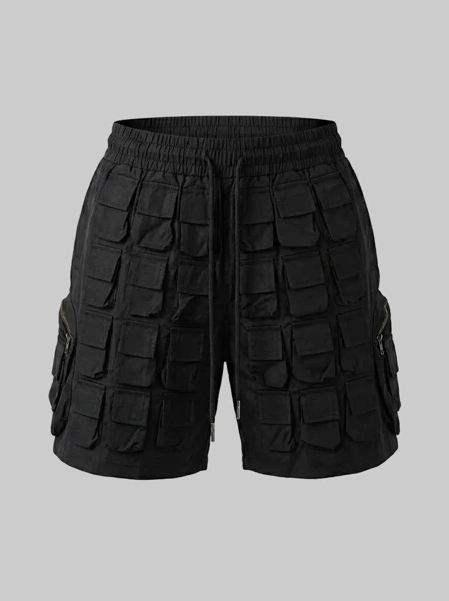 Multi-Pocket Shorts (BLACK)