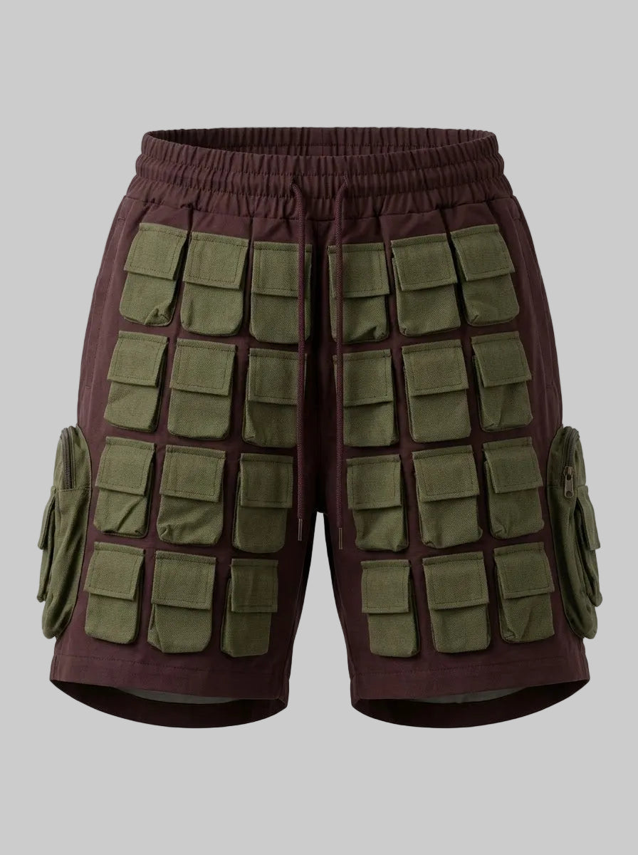 Multi-Pocket Shorts (BEEF AND BROCCOLI)