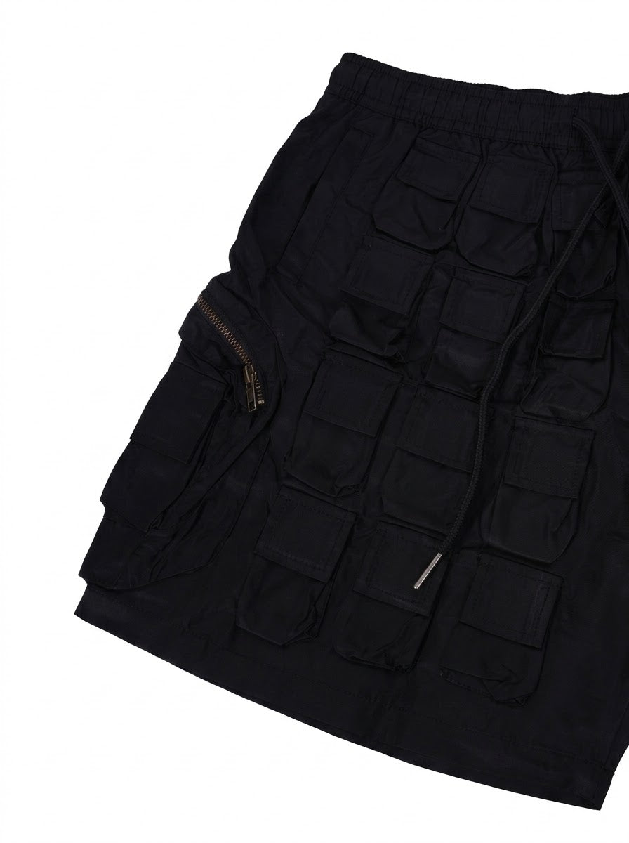 Multi-Pocket Shorts (BLACK)