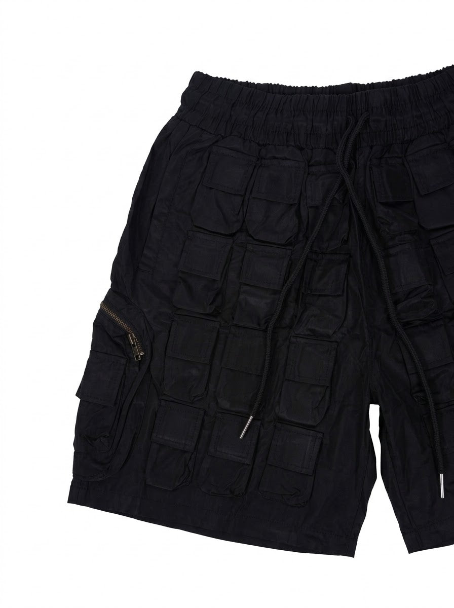Multi-Pocket Shorts (BLACK)