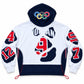 (PREORDER!!!!!) HANDMADE UPCYCLE HOODIE - DREAM TEAM (WHITE)