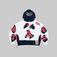 (PREORDER!!!!!) HANDMADE UPCYCLE HOODIE - DREAM TEAM (WHITE)