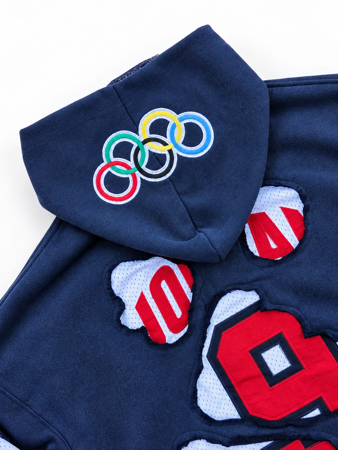 (PREORDER!!!!!) HANDMADE UPCYCLE HOODIE - DREAMTEAM (NAVY)